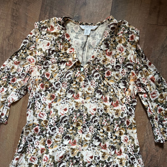 Women's Express Floral Midi Dress 13/ 14 size Vintage - Picture 4 of 14